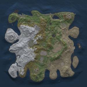 Thumbnail Rust Map: Procedural Map, Size: 3600, Seed: 20204, 17 Monuments