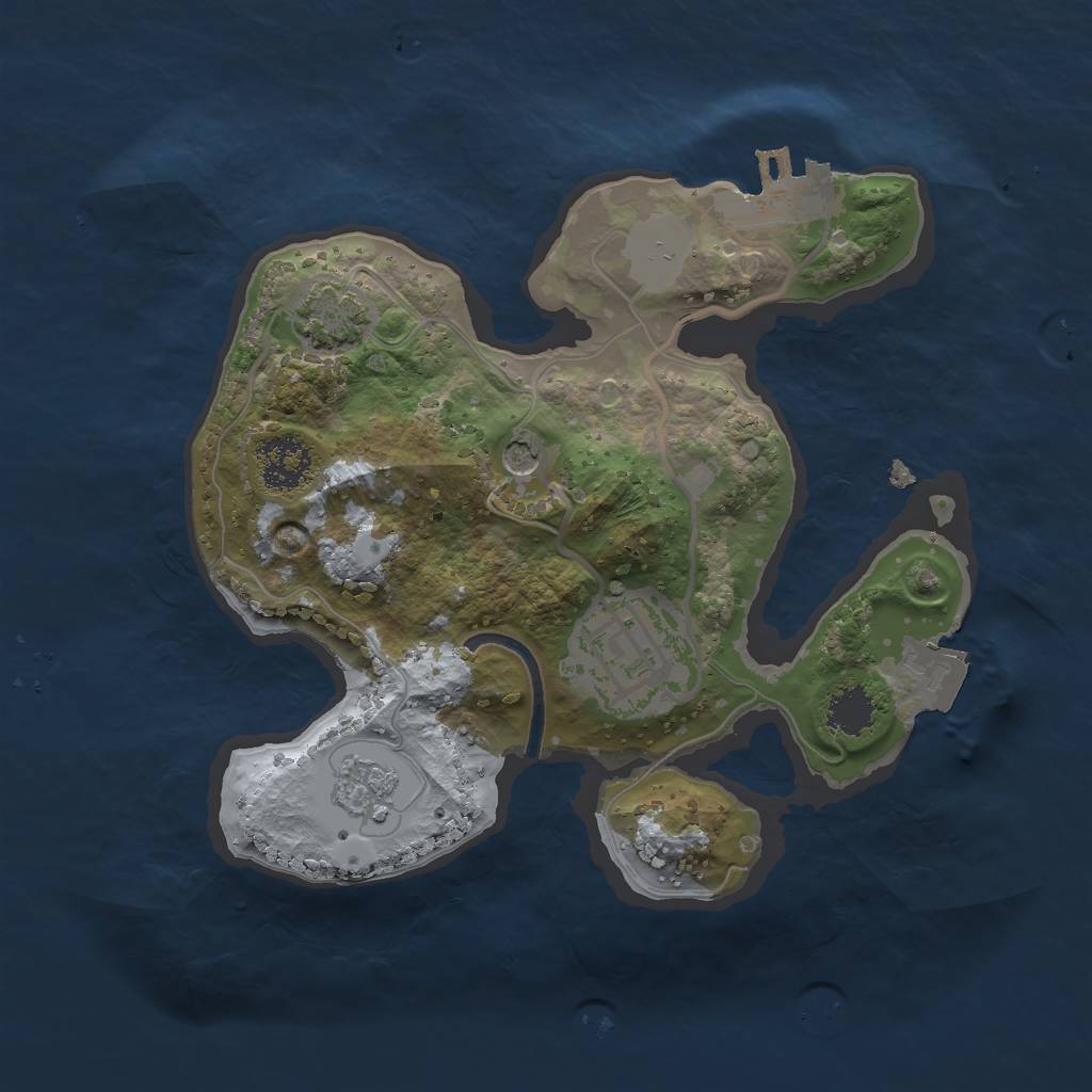 Rust Map: Procedural Map, Size: 2000, Seed: 165876499, 8 Monuments