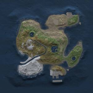 Thumbnail Rust Map: Procedural Map, Size: 2000, Seed: 165876499, 3 Monuments