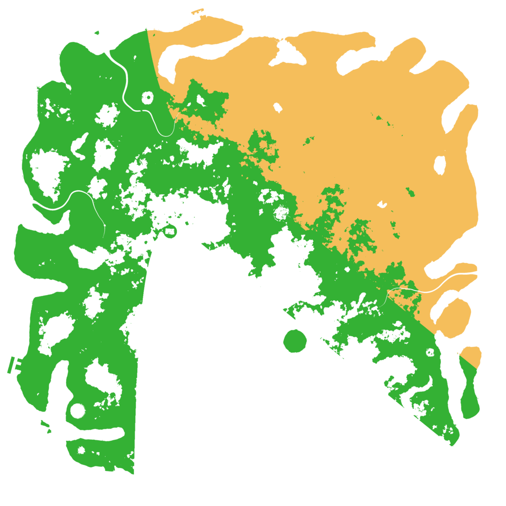 Biome Rust Map: Procedural Map, Size: 6000, Seed: 66669999