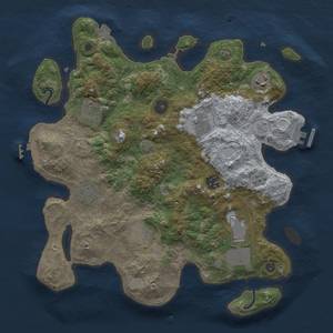 Thumbnail Rust Map: Procedural Map, Size: 3500, Seed: 1713622802, 16 Monuments