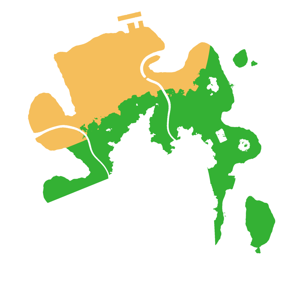 Biome Rust Map: Procedural Map, Size: 2500, Seed: 49098610