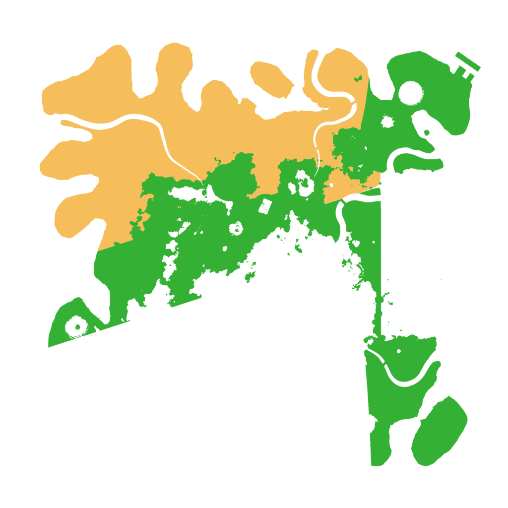 Biome Rust Map: Procedural Map, Size: 3700, Seed: 57776971