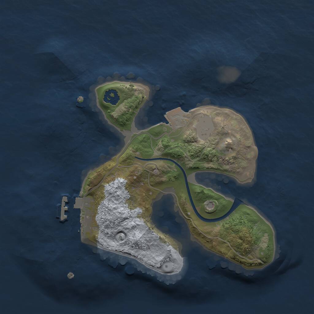 Rust Map: Procedural Map, Size: 2000, Seed: 752435, 2 Monuments