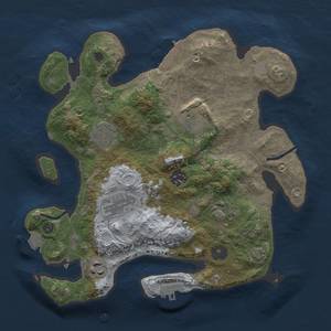 Thumbnail Rust Map: Procedural Map, Size: 3000, Seed: 835330082, 12 Monuments