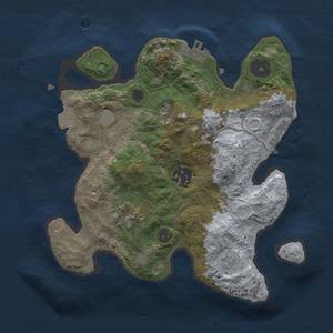 Thumbnail Rust Map: Procedural Map, Size: 2500, Seed: 75500, 9 Monuments