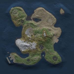 Thumbnail Rust Map: Procedural Map, Size: 2250, Seed: 1034653103, 8 Monuments