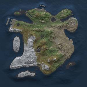 Thumbnail Rust Map: Procedural Map, Size: 2500, Seed: 308469974, 9 Monuments