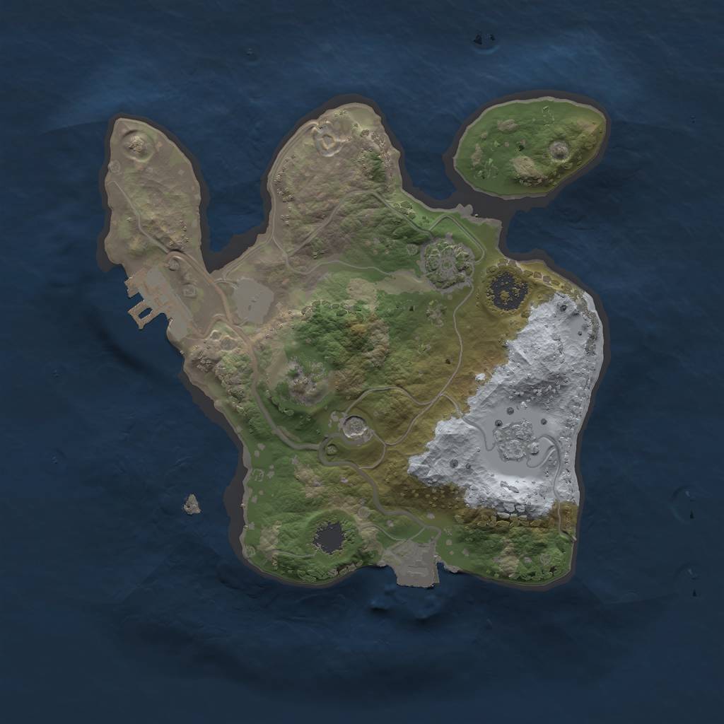 Rust Map: Procedural Map, Size: 2000, Seed: 431285574, 7 Monuments