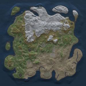 Thumbnail Rust Map: Procedural Map, Size: 4000, Seed: 1707083563, 18 Monuments