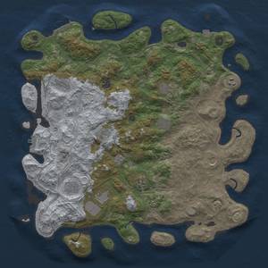 Thumbnail Rust Map: Procedural Map, Size: 4500, Seed: 71993, 19 Monuments