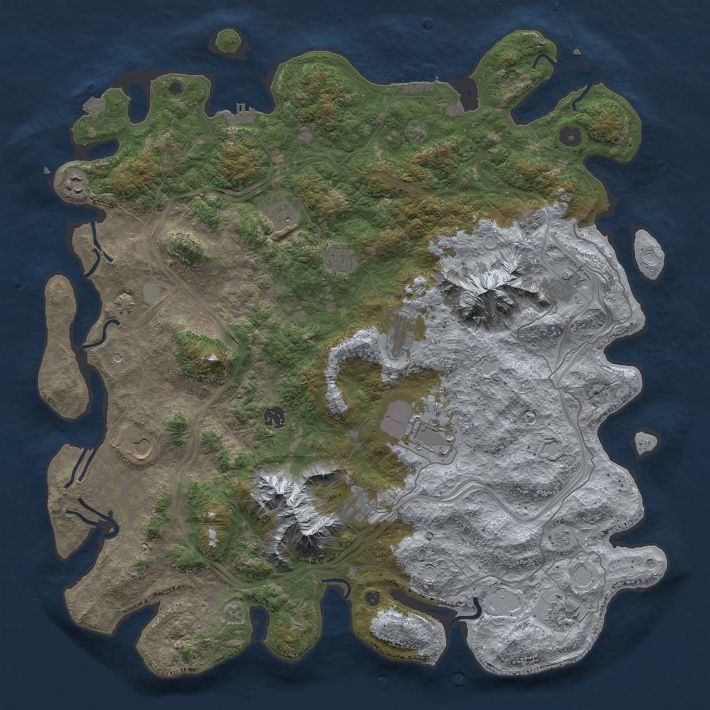 Rust Map: Procedural Map, Size: 5000, Seed: 75167, 19 Monuments