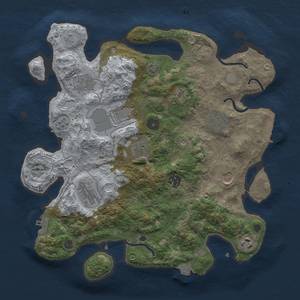 Thumbnail Rust Map: Procedural Map, Size: 3500, Seed: 982376416, 18 Monuments