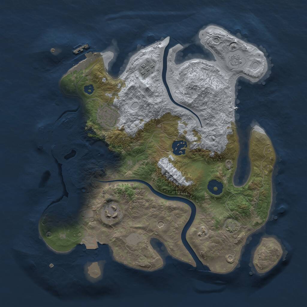 Rust Map: Procedural Map, Size: 3000, Seed: 1771480224, 10 Monuments