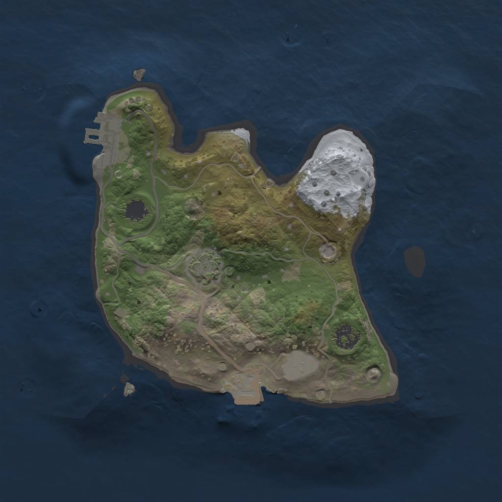 Rust Map: Procedural Map, Size: 2000, Seed: 364960397, 5 Monuments