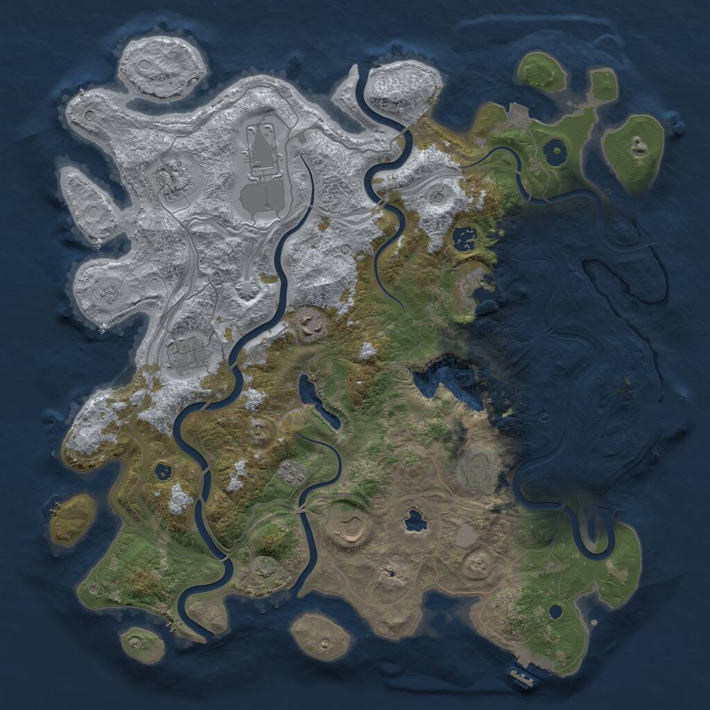 Rust Map: Procedural Map, Size: 4250, Seed: 1426931318, 15 Monuments