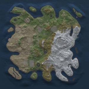 Thumbnail Rust Map: Procedural Map, Size: 3500, Seed: 42587, 16 Monuments