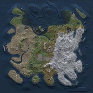 Thumbnail Rust Map: Procedural Map, Size: 3500, Seed: 42587, 13 Monuments