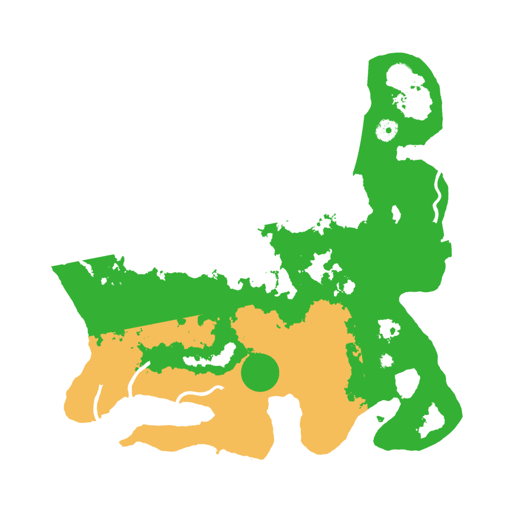 Biome Rust Map: Procedural Map, Size: 3500, Seed: 233247