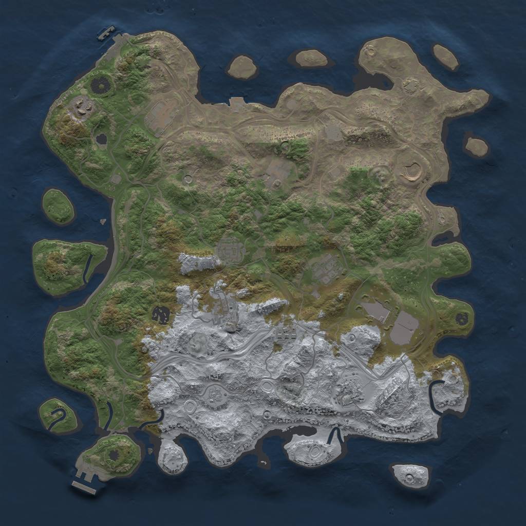 Rust Map: Procedural Map, Size: 4250, Seed: 1314746104, 19 Monuments