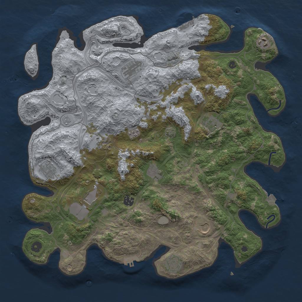 Rust Map: Procedural Map, Size: 4250, Seed: 1254845966, 19 Monuments