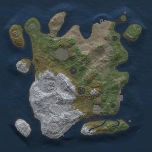 Thumbnail Rust Map: Procedural Map, Size: 3000, Seed: 678308, 11 Monuments