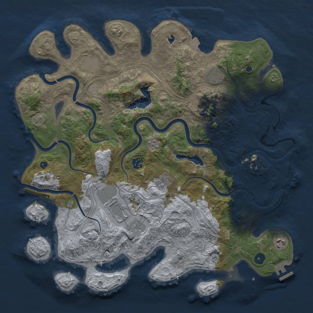 Rust Map: Procedural Map, Size: 4250, Seed: 305279844, 15 Monuments