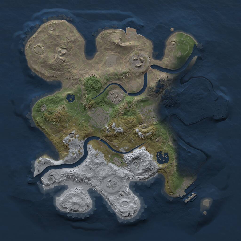 Rust Map: Procedural Map, Size: 2800, Seed: 856312765, 11 Monuments