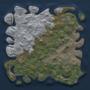 Thumbnail Rust Map: Procedural Map, Size: 4500, Seed: 508676825, 19 Monuments