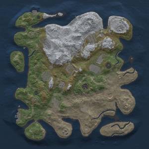 Thumbnail Rust Map: Procedural Map, Size: 3700, Seed: 2004937168, 19 Monuments