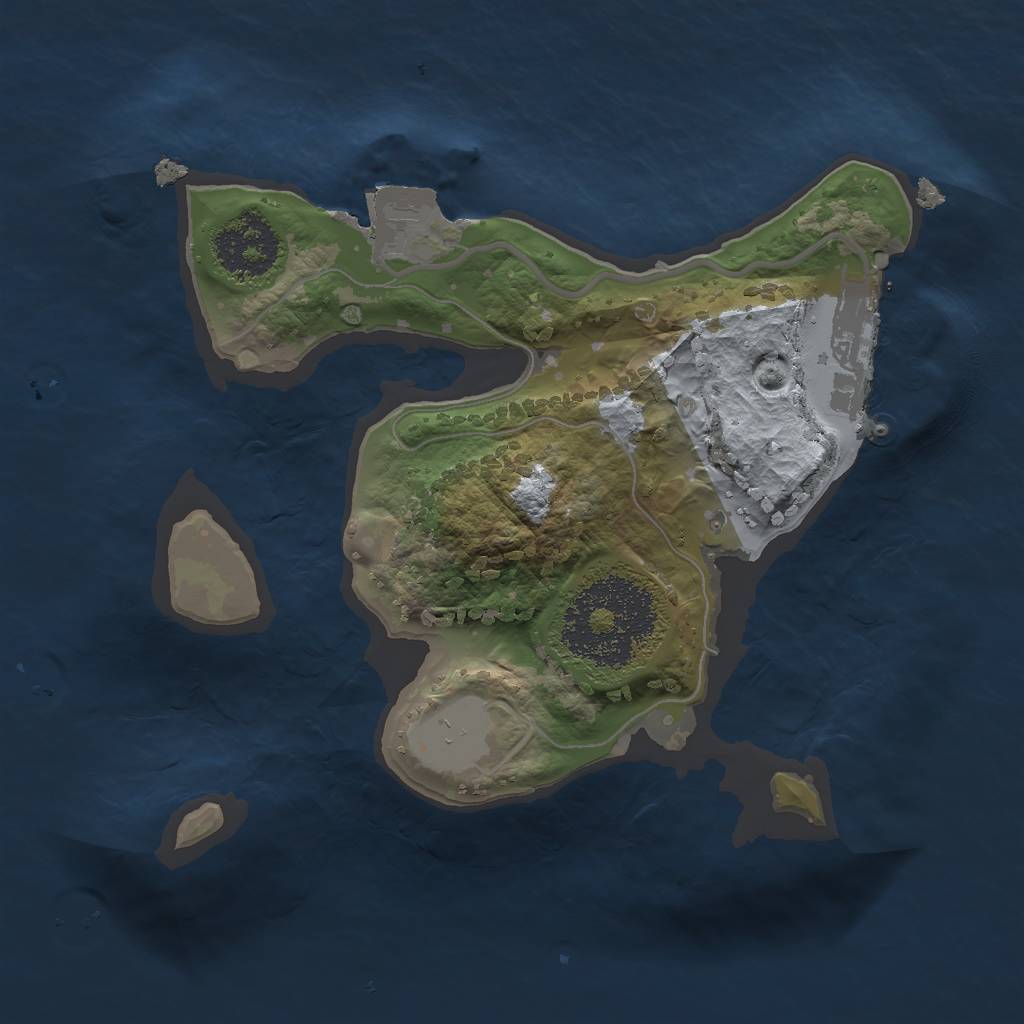 Rust Map: Procedural Map, Size: 1700, Seed: 1235, 4 Monuments