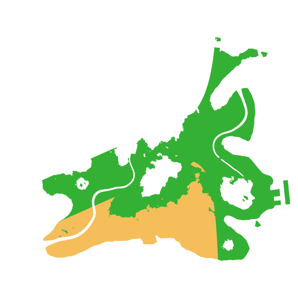 Biome Rust Map: Procedural Map, Size: 2500, Seed: 1336