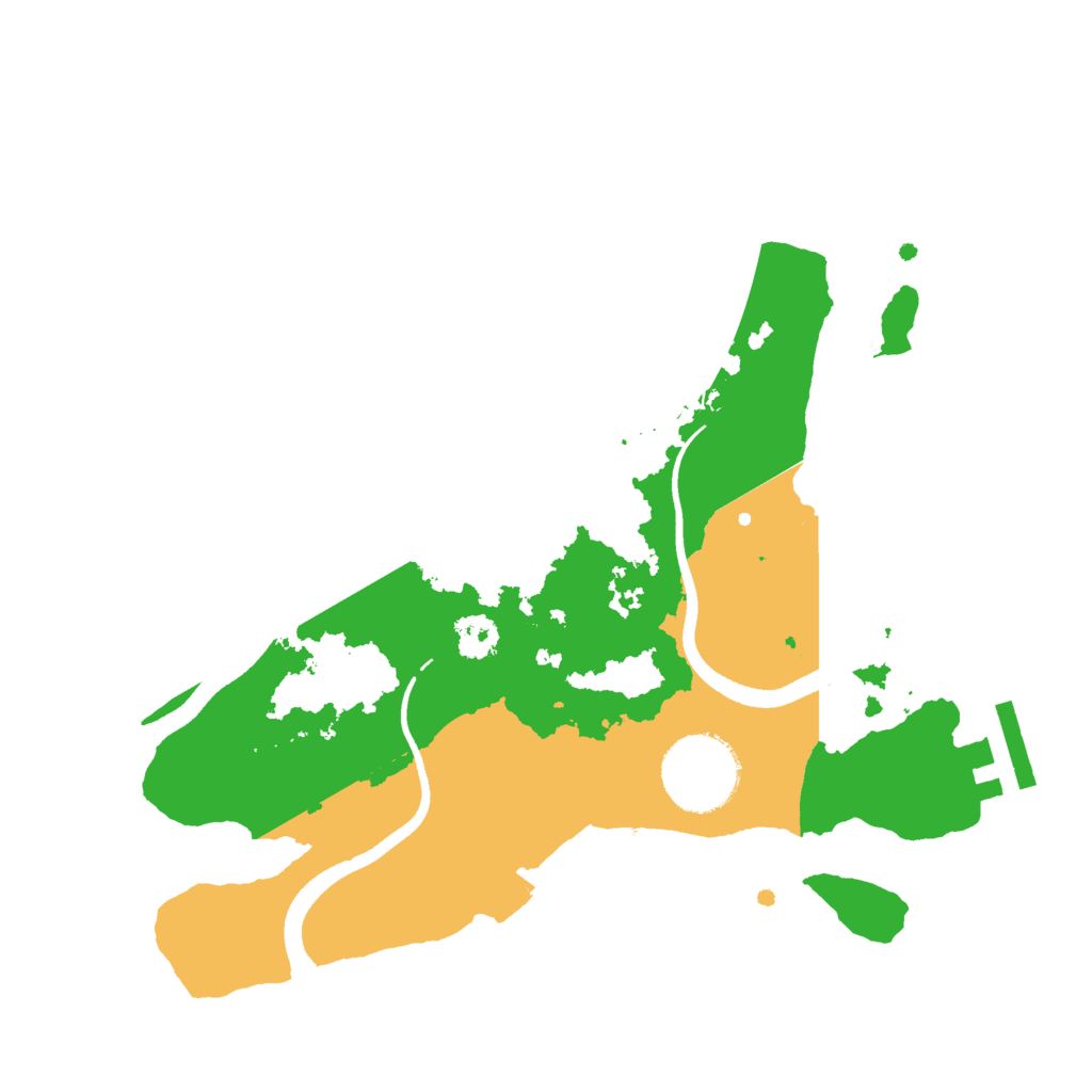 Biome Rust Map: Procedural Map, Size: 2500, Seed: 584689897