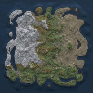 Thumbnail Rust Map: Procedural Map, Size: 4250, Seed: 1711337493, 19 Monuments