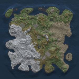 Thumbnail Rust Map: Procedural Map, Size: 3850, Seed: 11987, 18 Monuments