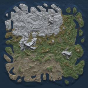 Thumbnail Rust Map: Procedural Map, Size: 6000, Seed: 795006854, 19 Monuments