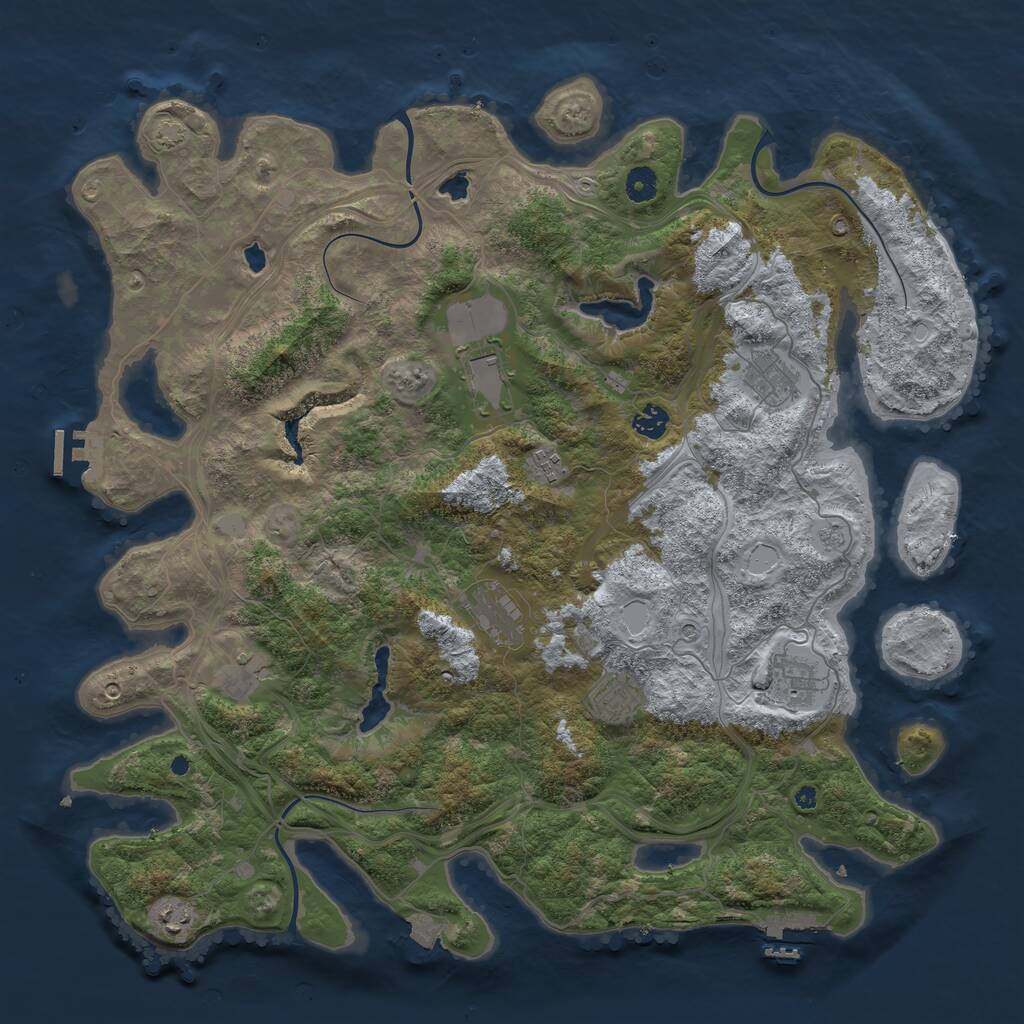 Rust Map: Procedural Map, Size: 4500, Seed: 171461166, 15 Monuments