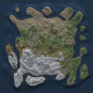 Thumbnail Rust Map: Procedural Map, Size: 3500, Seed: 1392816931, 15 Monuments