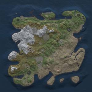 Thumbnail Rust Map: Procedural Map, Size: 3500, Seed: 1565347093, 16 Monuments