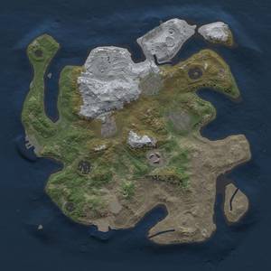 Thumbnail Rust Map: Procedural Map, Size: 3000, Seed: 1517375015, 12 Monuments