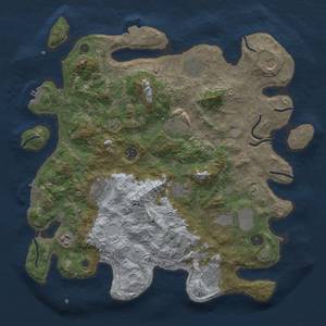 Thumbnail Rust Map: Procedural Map, Size: 4000, Seed: 1411447248, 18 Monuments