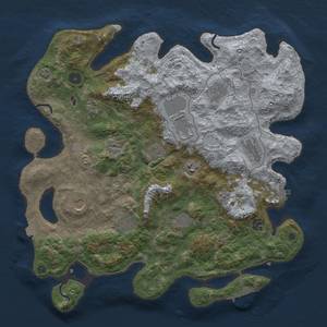 Thumbnail Rust Map: Procedural Map, Size: 4000, Seed: 141135914, 19 Monuments
