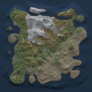 Thumbnail Rust Map: Procedural Map, Size: 3500, Seed: 109819007, 15 Monuments