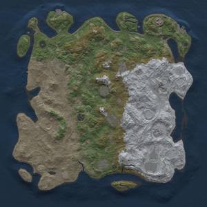 Thumbnail Rust Map: Procedural Map, Size: 4500, Seed: 1793519237, 19 Monuments