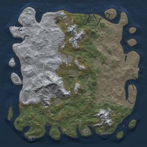 Thumbnail Rust Map: Procedural Map, Size: 5250, Seed: 666222888, 19 Monuments