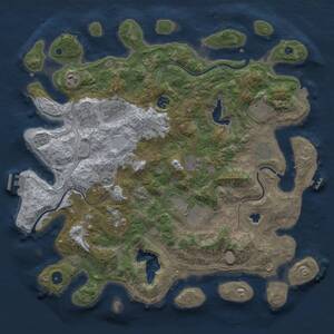 Thumbnail Rust Map: Procedural Map, Size: 4250, Seed: 334206034, 15 Monuments