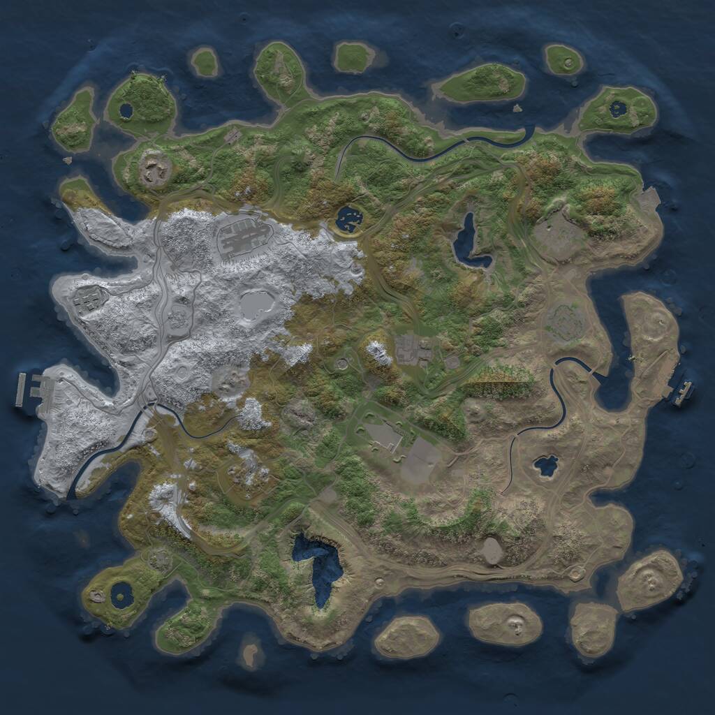 Rust Map: Procedural Map, Size: 4250, Seed: 334206034, 15 Monuments