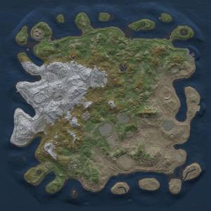 Thumbnail Rust Map: Procedural Map, Size: 4250, Seed: 334206034, 19 Monuments