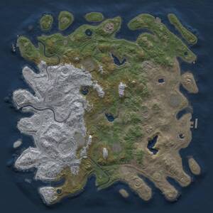 Thumbnail Rust Map: Procedural Map, Size: 4500, Seed: 275407081, 16 Monuments