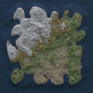 Thumbnail Rust Map: Procedural Map, Size: 3500, Seed: 1860999508, 17 Monuments